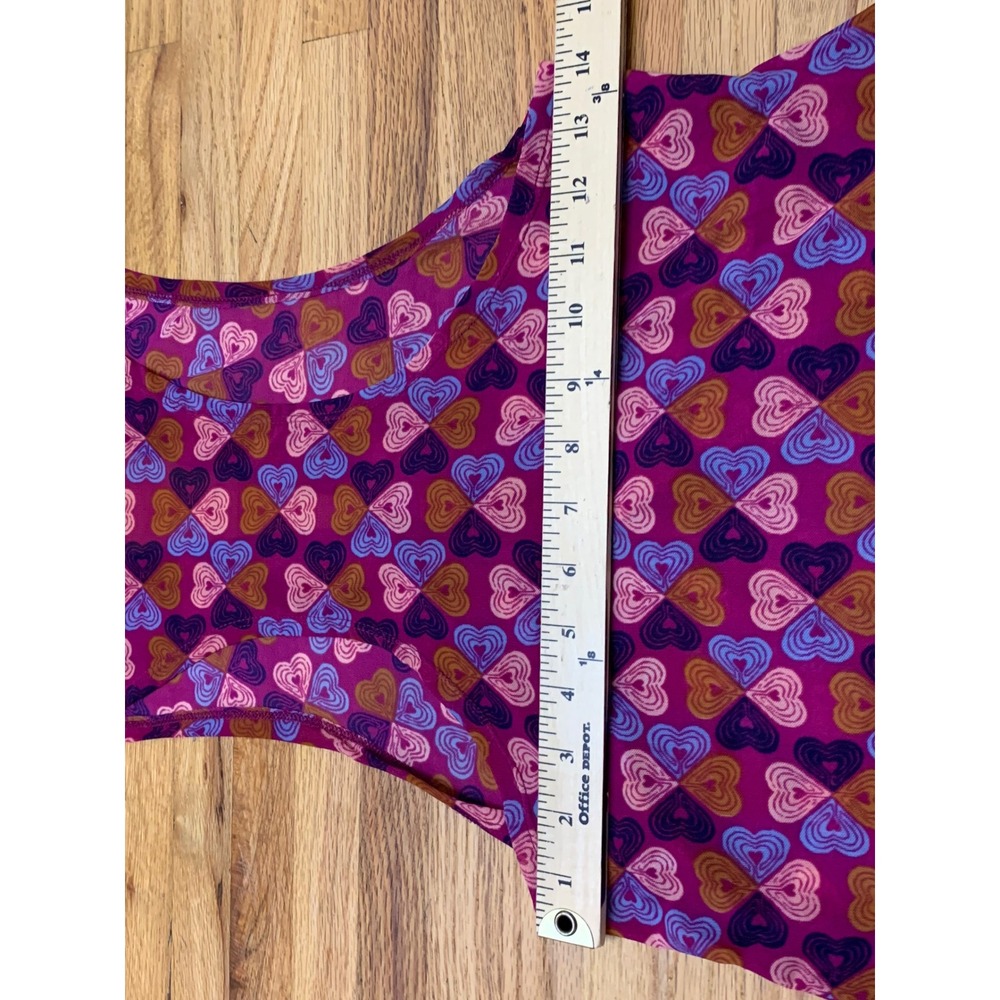 Free People Heart Mesh Ruched Button Front Racerback Multi Color Tunic Top XL - Picture 7 of 8